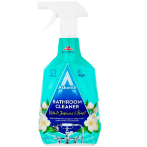 Remove tough stains from bathroom floor