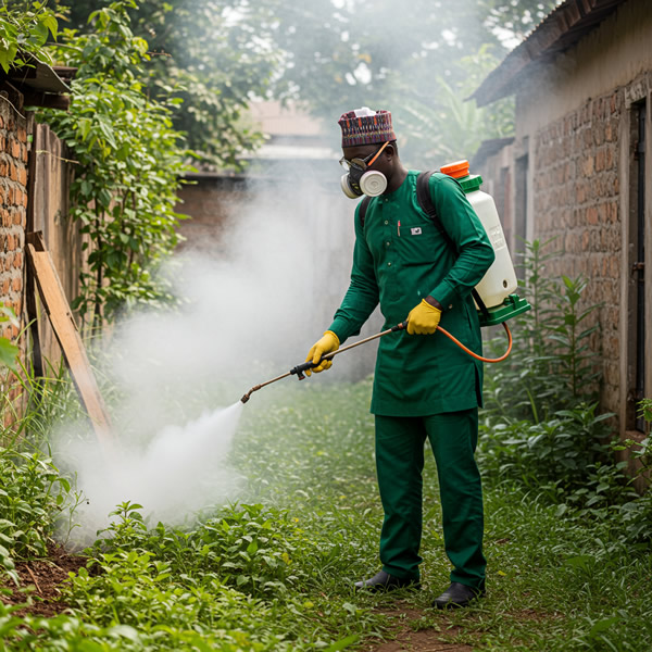 nigerian man doing fumigation