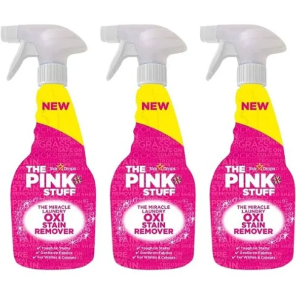 The Pink Stuff Oxi Stain Remover Spray - 500ml x3